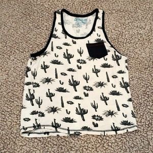 American Republic Men's Tank Top Desert Cactus Print Size Small